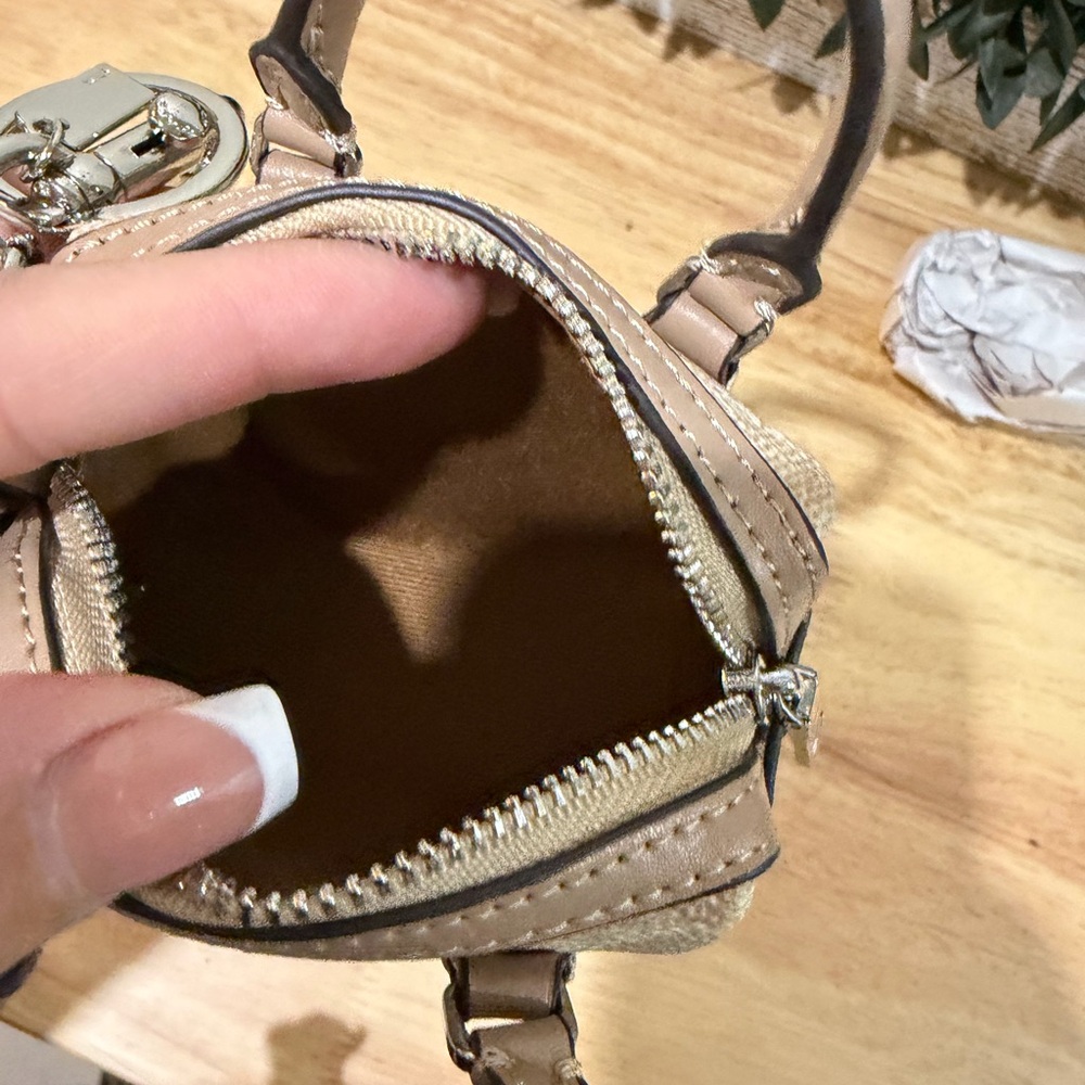 Coach Mini Rowan Bag Charm In Signature Canvas - Picture 3 of 4